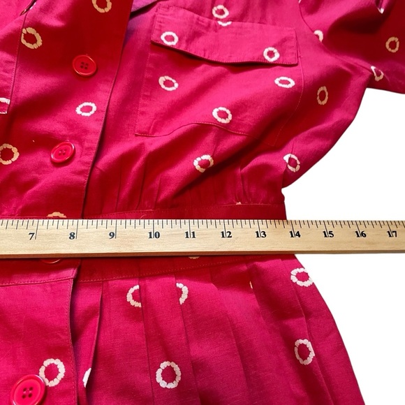 Vintage 1980’s Albert Nipon Executive Dress-Size Medium-Pleated-Button front - Picture 13 of 13